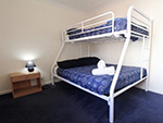 Bedroom 2 with bunk beds in Empire Perth Apartmentt